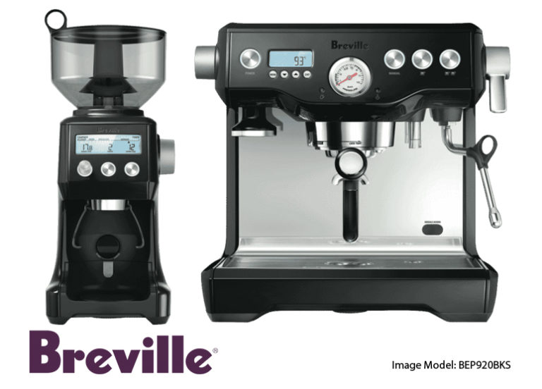Breville Dynamic Duo Espresso Machine & Grinder BEP920BKS